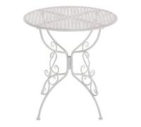 Mesa jardin amanda ø 70 cm metal blanco antiguo ø 70 cm