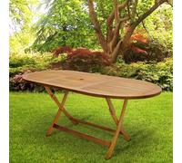 Mesa jardín Boston madera de acacia 160x85x74cm plegable
