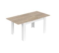 Mesa Kendra Extensible CM 140/190x90x78h Aglomerado Melamina Blanco/Roble