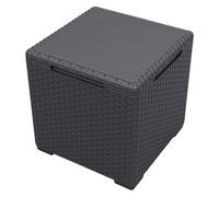 Mesa Keter Vigo con almacenamiento, grafito, 37x37x37 cm