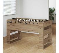 Mesa Kicker de roble Artisan, 146,5 x 74 x 85 cm, futbolín profesional con barras de acero huecas, asas ergonómicas, mesa de juego para salón y sala de ocio