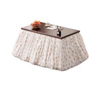 Mesa Kotatsu Calefactada Con Calentador Y Manta. Conjunto Kotatsu De Estilo Japonés. Práctico Almacenamiento Diseño Plegable Apto Para Todas Las Estaciones Ideal Para Salones(Blanco,120*70*65cm)