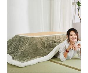 Mesa Kotatsu Japonés De Calefacción Multifuncional para Sala De Estar - Juego De Cuatro Piezas, Color Walnut (80 * 80 * 45cm)