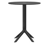 Mesa lacota ø 60 cm plástico negro 60x60x76 cm