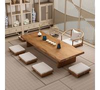 Mesa larga para balcón,nueva mesa de té baja de estilo zen chino,Mesa de centro japonesa de pie de madera - mesa de centro baja de tatami,Mesa baja para salón(100*50*35cm/39.4*19.7*13.8in)