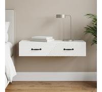 Mesa Lateral Montada en la Pared 87,5 x 34,5 x 17 cm, Organizador moderno rectangular de pared, de almacenamiento, estante elegante y minimalista