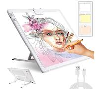 Mesa luminosa A3, recargable, 3 colores, regulable y 6 niveles de brillo, panel luminoso para trazar, placa de fotocopia LED recargable para pintura de diamantes, dibujo, boceto