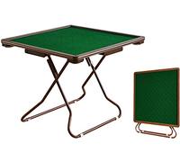 Mesa Mahjong plegable cuadrada para 4 personas con superficie resistente al desgaste, ideal para póquer y blackjack, diseño duradero