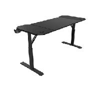 MESA MARS GAMING MGD ERGO 140 REGULABLE EN ALTURA TABLERO NEGRO 140x60 CHASIS DE ACERO ALF. XXL MGDERGO140