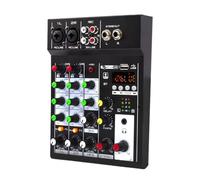 Mesa Mezcladora De Sonido De 4 Canales, Consola Digital Portátil Profesional, Controlador De Grabación De Ordenador, DJ, Procesador, USB, Bluetooth