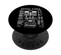 Mesa mezcladora DJ Disc Jockey Mix Music Mixer Vintage Patent PopSockets PopGrip Adhesivo
