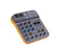 Mesa Mezclas, Mezclador de audio consola DJ 4 canales con tarjeta sonido USB Bluetooth 48V