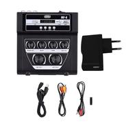 Mesa Mezclas, Mini mezclador de MF-8 for exteriores, amplificador de entrada de micrófono Dual estéreo Echo con efecto de grabación BT Mp3(MF-8-Black)