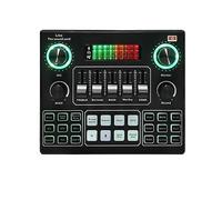 Mesa Mezclas, Tarjeta de sonido V9, tarjeta en vivo for PC, teléfono móvil, mezclador HIFI, equipo grabación y canto