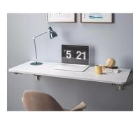 mesa montada en la pared, Mesa flotante de pared con hojas abatibles, mesa de bar plegable for cocina, desayuno, comedor, escritorio plegable de madera con soportes for estantes, escritorio plegable f