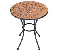 Mesa mosaico Roma metal azulejos 60x70cm redonda