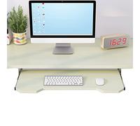 Mesa móvil plegable ajustable para oficina y hogar, bandeja de teclado de madera con guías deslizantes, extensión ergonómica de escritorio para mejorar la eficiencia del espacio de trabajo