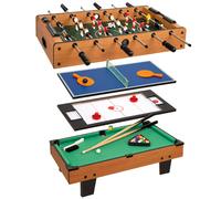 Mesa Multijuegos Sobremesa 4 en 1 Madera, 89x42,5x28,5 Cm, Marrón