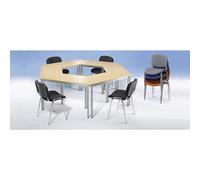 Mesa multiuso eurokraft basic, trapezoidal, H x A x P 740 x 1400 x 700 mm