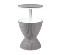 Mesa nevera atessa exterior 30 l plástico 58xø49cm - marrón claro [casa.pro]