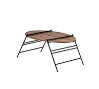 Mesa ovalada plegable portátil para acampar al aire libre, picnic y conducción autónoma, ligera, fácil de transportar, versátil mesa plegable para actividades al aire libre