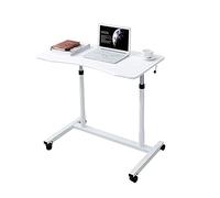 Mesa para cama de días con ruedas, estación de trabajo de estudio, altura ajustable, soporte para laptop, apto para dormitorio, sala de estar, cama, hogar de ancianos, mesita de noche, portátil, mesa