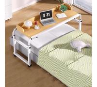 Mesa para cama superior, escritorio médico ajustable con ruedas, mesa rodante para laptop, mesa de mesita de noche, altura ajustable de 65 a 95 cm