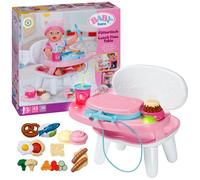 BABY born Mesa de alimentación con función de luz y Sonido, con más de 10 Platos y Bebidas Diferentes para muñecos de 43 cm, 837009 Zapf Creation