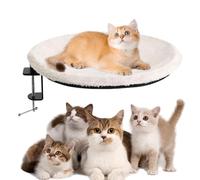 Mesa para Gatos, Cama para Gatos montada, Estable fijación para Cama de Gato en el Escritorio, Cubierta Suave extraíble, Zona de Dormir para Mascotas, de Gatitos para