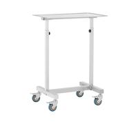 Mesa para instrumentos - móvil - 600 x 400 mm - regulable en altura - acero inoxidable / goma | Steinberg Systems