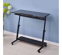Mesa para laptop, mesa auxiliar de sofá con altura ajustable, ruedas de mesa auxiliar, portátil, para refrigerio, bandeja médica, mesa inclinable para hospital, computadora portátil, escritorio W