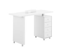 Mesa para manicura - 4 cajones - 6 ruedas | physa