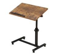 Mesa para ordenador portátil, mesa auxiliar ajustable, escritorio extraíble, inclinable, escritorio móvil, mesa de pie, mesita de noche con ruedas, escritorio de pie (Bruin)