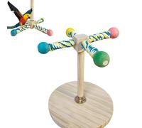 Mesa para percha para pájaros: pata de madera natural, soporte para poste de molienda, pie para loros, rama de árbol con tenedor | Juguete de escalada de enriquecimiento aviar para guacamayo, Agaporni