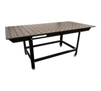 Mesa para soldar Ø perforaciones 28 mm, capacidad de carga 2000 kg