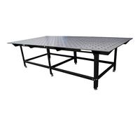 Mesa para soldar Ø perforaciones 28 mm, capacidad de carga 2000 kg