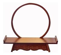 Mesa pequeña de madera tallada para meditación y estatuas de Buda, mesa compacta de 40 cm, color rojo, ideal para decoración del hogar y espacios pequeños, perfecta para prácticas espirituales