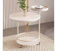 Mesa Pequeña Salon, Mesa Baja Salon，el Almacenamiento de Múltiples Capas Y La Fácil Portabilidad La Hacen Adecuada for Áreas de Estar Interiores Y Exteriores Y Balcones