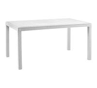 Mesa Plástico Grandes Largo Rectangular Ratán Jardín Exterior 90×150 × 74h CM