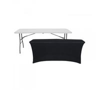 Mesa Plegable 240cm Blanca + Funda Catering 7house