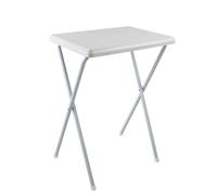 MESA PLEGABLE ABATIBLE MULTIUSO AHORRO DE ESPACIO 52X38CM PVC METAL BLANCO