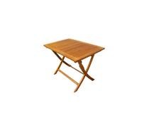 MESA PLEGABLE AHORRA ESPACIO 70X100 MADERA RESISTENTE MUEBLES DE EXTERIOR MARRÓN