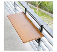 Mesa Plegable Ajustable para balcón, Ideal para barandilla de terraza o Patio, Mesa Colgante compacta para jardín y Porche, 4 Alturas Ajustables, Color Blanco (60 x 35 cm / 23,6 x 13,8 pulga