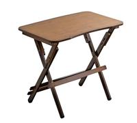 Mesa plegable ajustable para TV con esquinas redondeadas, mesa de comedor portátil para la familia, pequeña mesa plana para exteriores y mesa cuadrada de estudio con diseño curvado