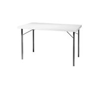 Mesa plegable armazón de metal, aluminio blanco