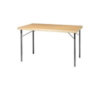 Mesa plegable armazón de metal, aluminio blanco