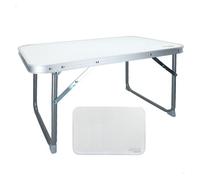 Mesa plegable baja aktive camping blanca