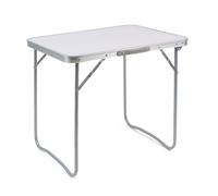 Mesa plegable camping (70x50 cm) acero - Blanco