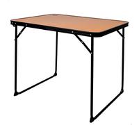 Mesa Plegable Camping Aktive con Asa de Transporte, 80x60x67 Cm, Madera Efecto Bambú