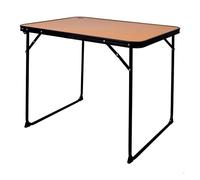 Mesa plegable camping bambú c/asa transporte aktive